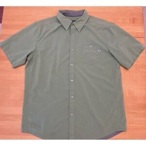 Marmot Windshear Men's Short Sleeve Button Front Shirt Field Green Sz Small